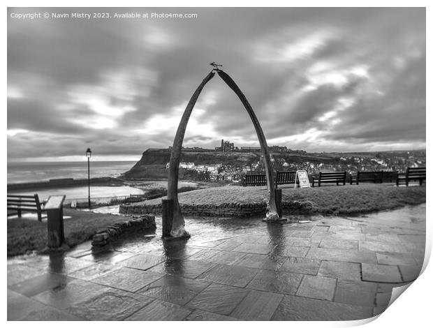 Whitby Whale Bones Arch Print by Navin Mistry