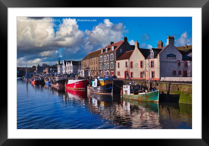 Fishing Boats of Eyemouth  Framed Mounted Print by Navin Mistry