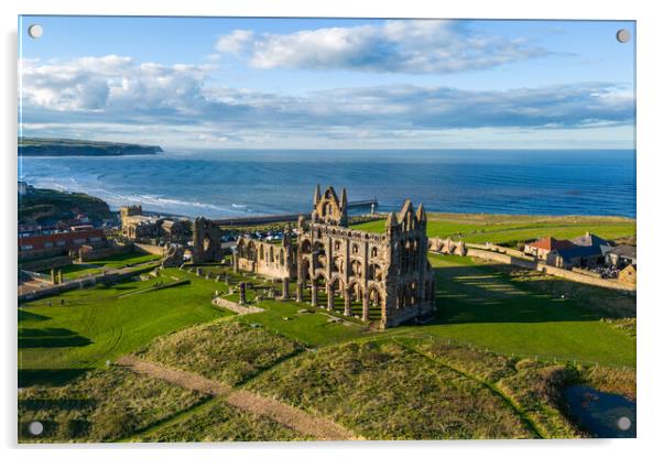 Whitby Abbey Aerial View Acrylic by Apollo Aerial Photography
