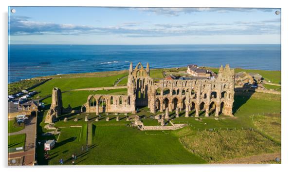 Whitby Abbey Aerial View Acrylic by Apollo Aerial Photography