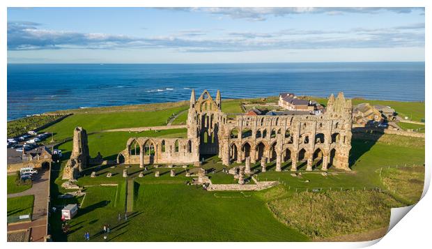 Whitby Abbey Aerial View Print by Apollo Aerial Photography