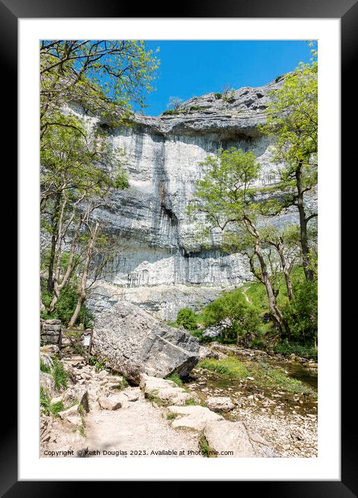 Below Malham Cove Framed Mounted Print by Keith Douglas