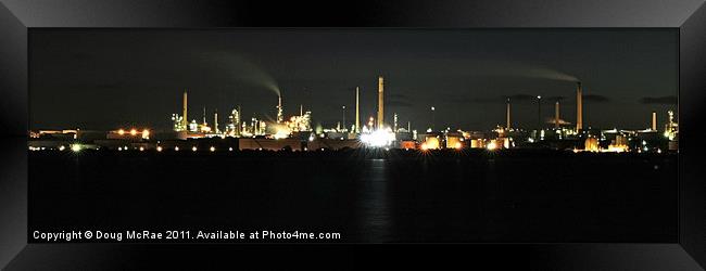 Southampton docks at night Framed Print by Doug McRae