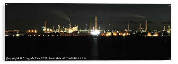 Southampton docks at night Acrylic by Doug McRae