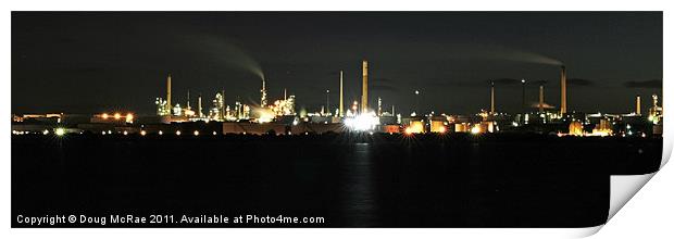 Southampton docks at night Print by Doug McRae