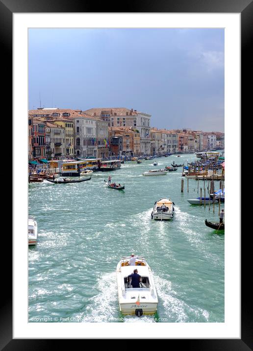 The Grand Canal in Venice, Italy, a perfect place to enjoy the beauty of the city Framed Mounted Print by Paul Chambers
