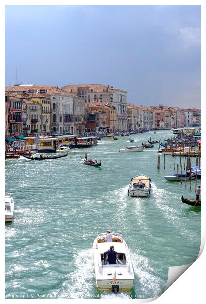 The Grand Canal in Venice, Italy, a perfect place to enjoy the beauty of the city Print by Paul Chambers