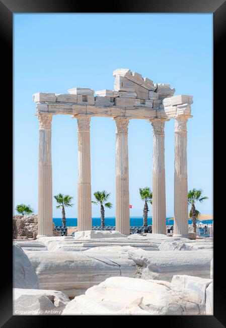 Side Temple of Apollo Framed Print by Antony McAulay