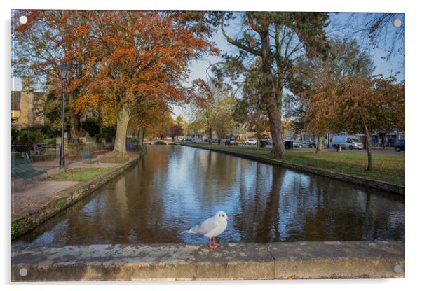 Bourton-on-the-Water Acrylic by Alan Tunnicliffe