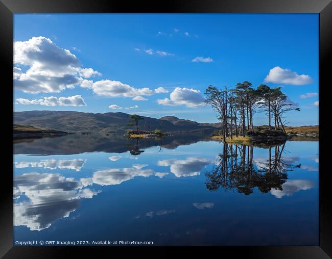 Loch Assynt Reflections Sutherland North West Scottish Highlands  Framed Print by OBT imaging