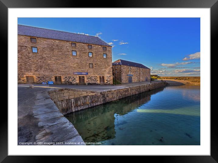 Portsoy Harbour Portsoy Aberdeenshire 17th Century Building Reflections Framed Mounted Print by OBT imaging