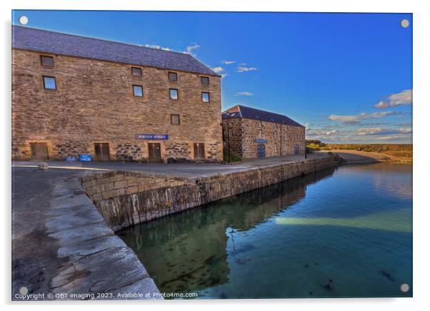 Portsoy Harbour Portsoy Aberdeenshire 17th Century Building Reflections Acrylic by OBT imaging