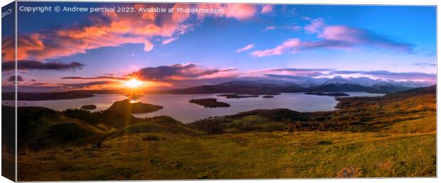 conic hill sunset Canvas Print by Andrew percival