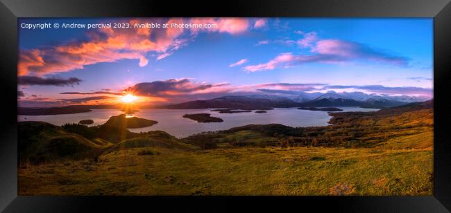 conic hill sunset Framed Print by Andrew percival
