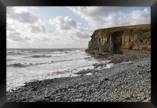 Dunraven Bay Wales Framed Print by Kevin Round