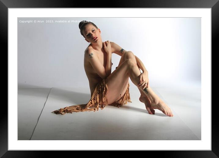 Artistic Nude Framed Mounted Print by Arun 