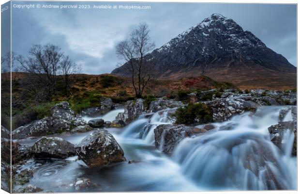 Glen Etive  Canvas Print by Andrew percival