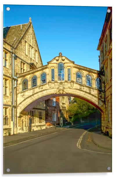 Oxford Bridge of Sighs Acrylic by Alison Chambers