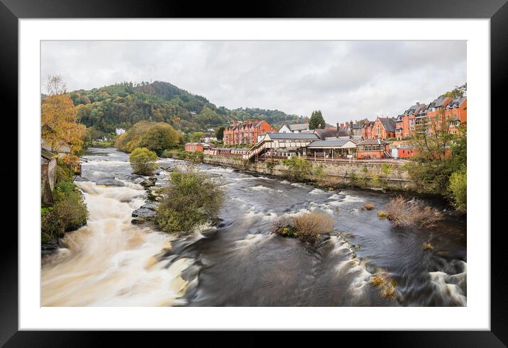 Llangollen railway station by the River Dee Framed Mounted Print by Jason Wells