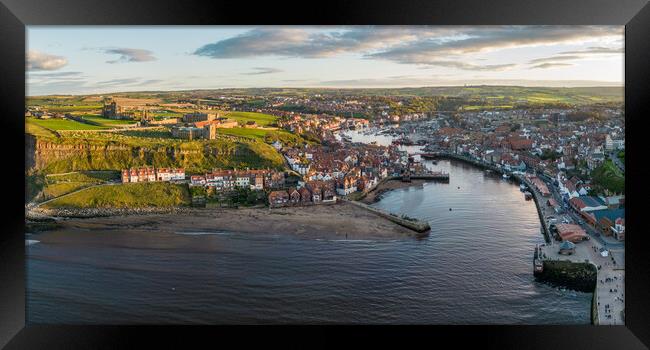 Whitby Seaside Framed Print by Apollo Aerial Photography