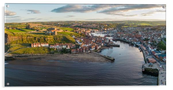Whitby Seaside Acrylic by Apollo Aerial Photography
