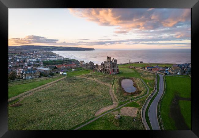 The Abbey at Whitby Framed Print by Apollo Aerial Photography