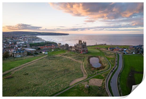 The Abbey at Whitby Print by Apollo Aerial Photography