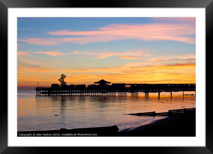 Dawn at Herne Bay pier Framed Mounted Print by Alan Payton