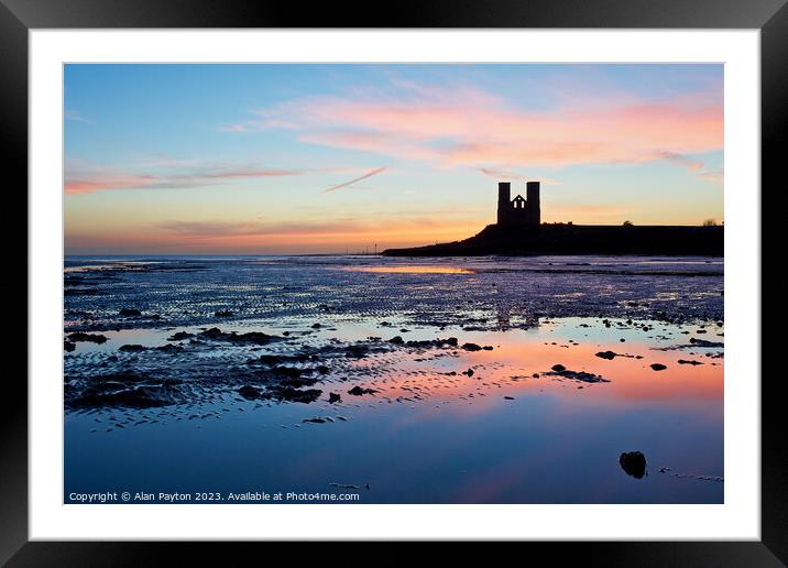 March Dawn at Reculver towers Framed Mounted Print by Alan Payton