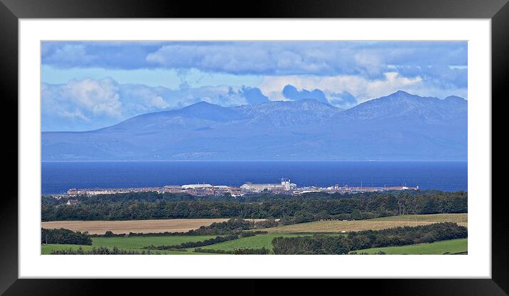 A view over Troon to Arran Framed Mounted Print by Allan Durward Photography