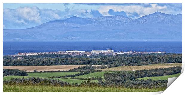 Over Troon to Arran Print by Allan Durward Photography