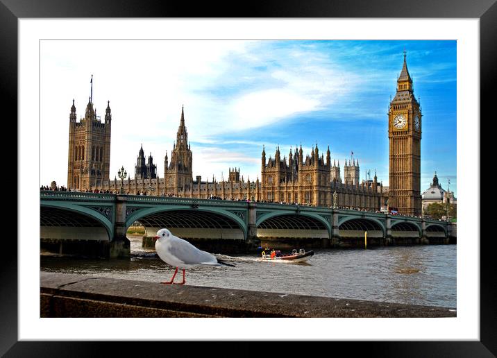 Big Ben Houses of Parliament Westminster Bridge London Framed Mounted Print by Andy Evans Photos
