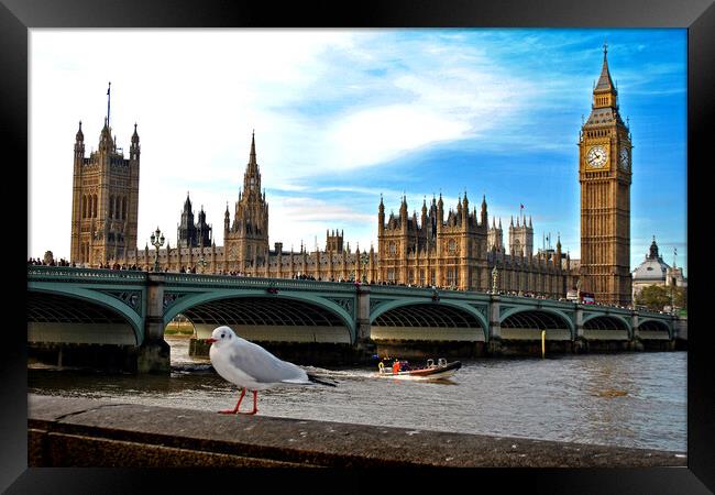 Big Ben Houses of Parliament Westminster Bridge London Framed Print by Andy Evans Photos