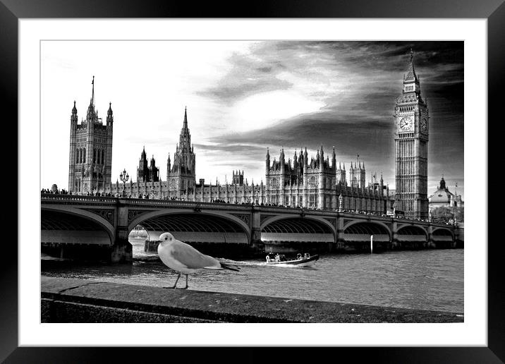 Big Ben Houses of Parliament Westminster Bridge London Framed Mounted Print by Andy Evans Photos