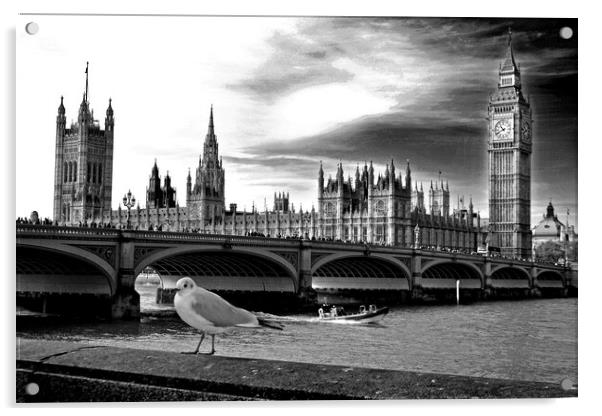 Big Ben Houses of Parliament Westminster Bridge London Acrylic by Andy Evans Photos