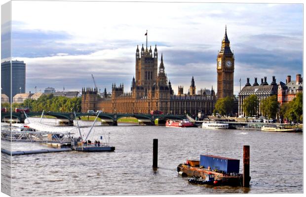 Big Ben Houses of Parliament Westminster Bridge London Canvas Print by Andy Evans Photos