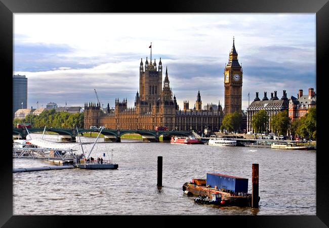 Big Ben Houses of Parliament Westminster Bridge London Framed Print by Andy Evans Photos
