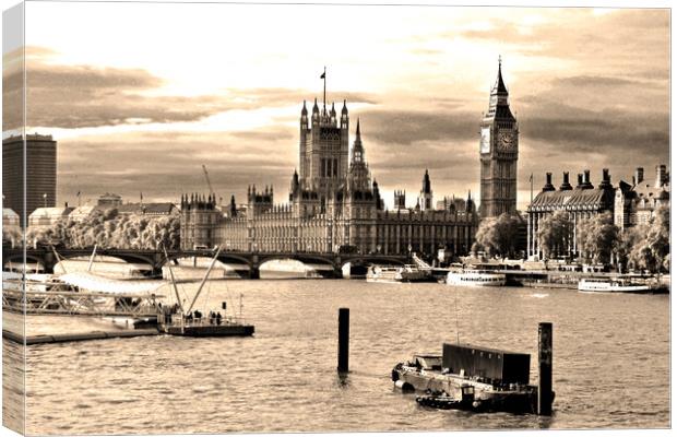 Big Ben Houses of Parliament Westminster Bridge Lo Canvas Print by Andy Evans Photos