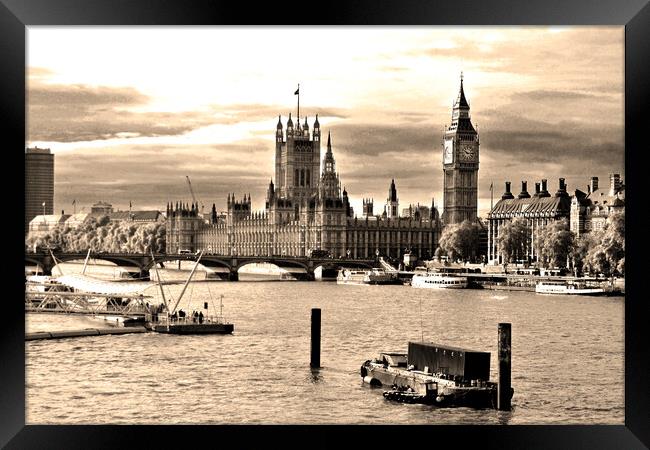Big Ben Houses of Parliament Westminster Bridge Lo Framed Print by Andy Evans Photos