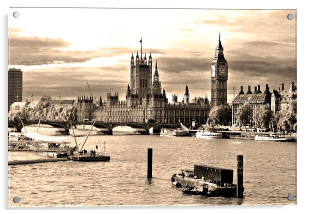 Big Ben Houses of Parliament Westminster Bridge Lo Acrylic by Andy Evans Photos