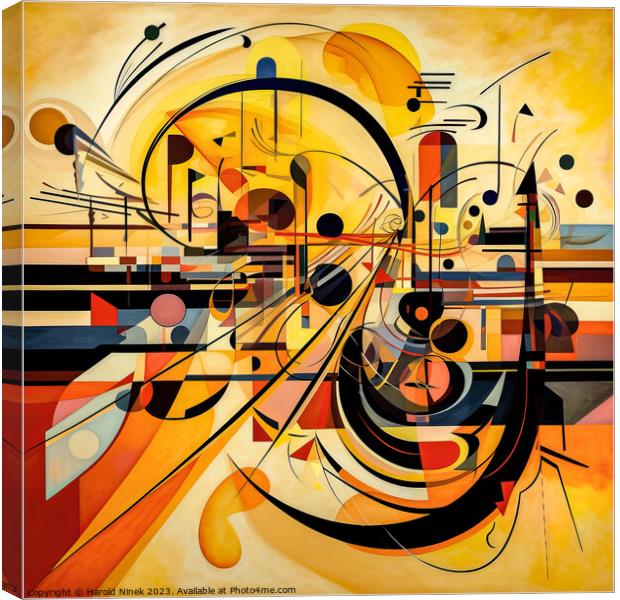 Yellow Symphony Canvas Print by Harold Ninek