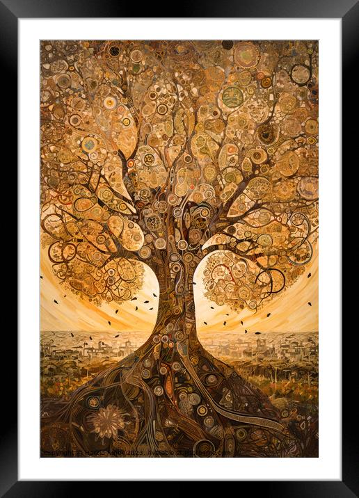 Tree of Life Framed Mounted Print by Harold Ninek