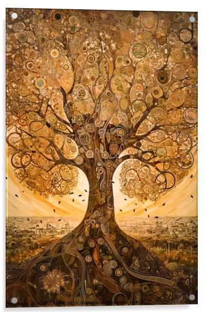 Tree of Life Acrylic by Harold Ninek