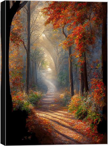 Autumn Woodland III Canvas Print by Harold Ninek