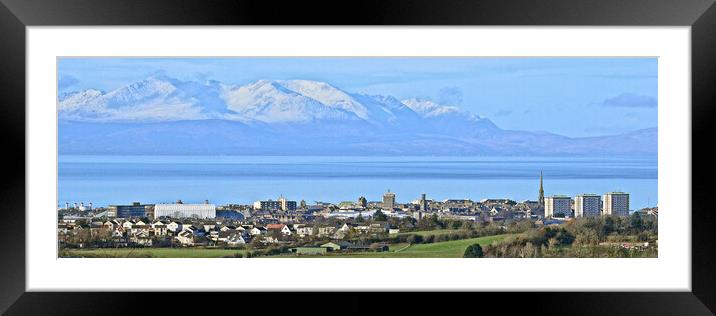 View over Ayr and Arran Framed Mounted Print by Allan Durward Photography