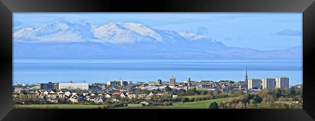 View over Ayr and Arran Framed Print by Allan Durward Photography