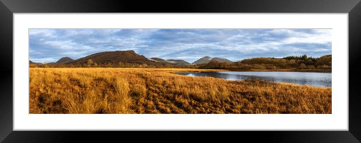 Highland mountains and Loch Awe, Scotland. Framed Mounted Print by Andrea Obzerova