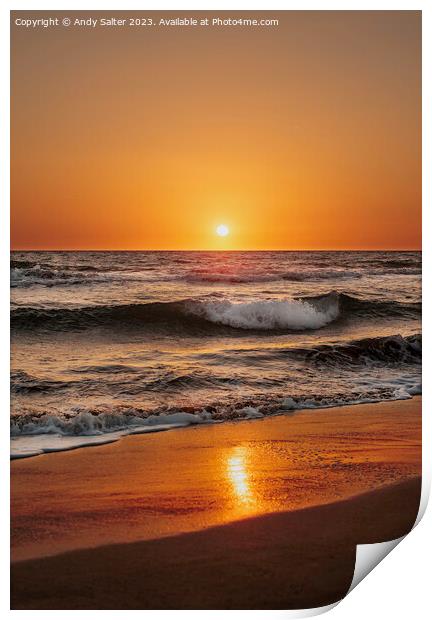 Sunset at Patara Print by Andy Salter