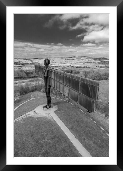 Angel of the North Framed Mounted Print by Apollo Aerial Photography