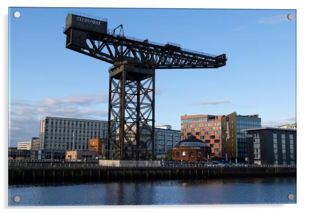 Finnieston Crane at River Clyde in Glasgow Acrylic by Artur Bogacki